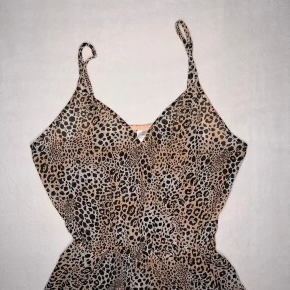Animal Print Strappy Romper - Picture 3 of 7